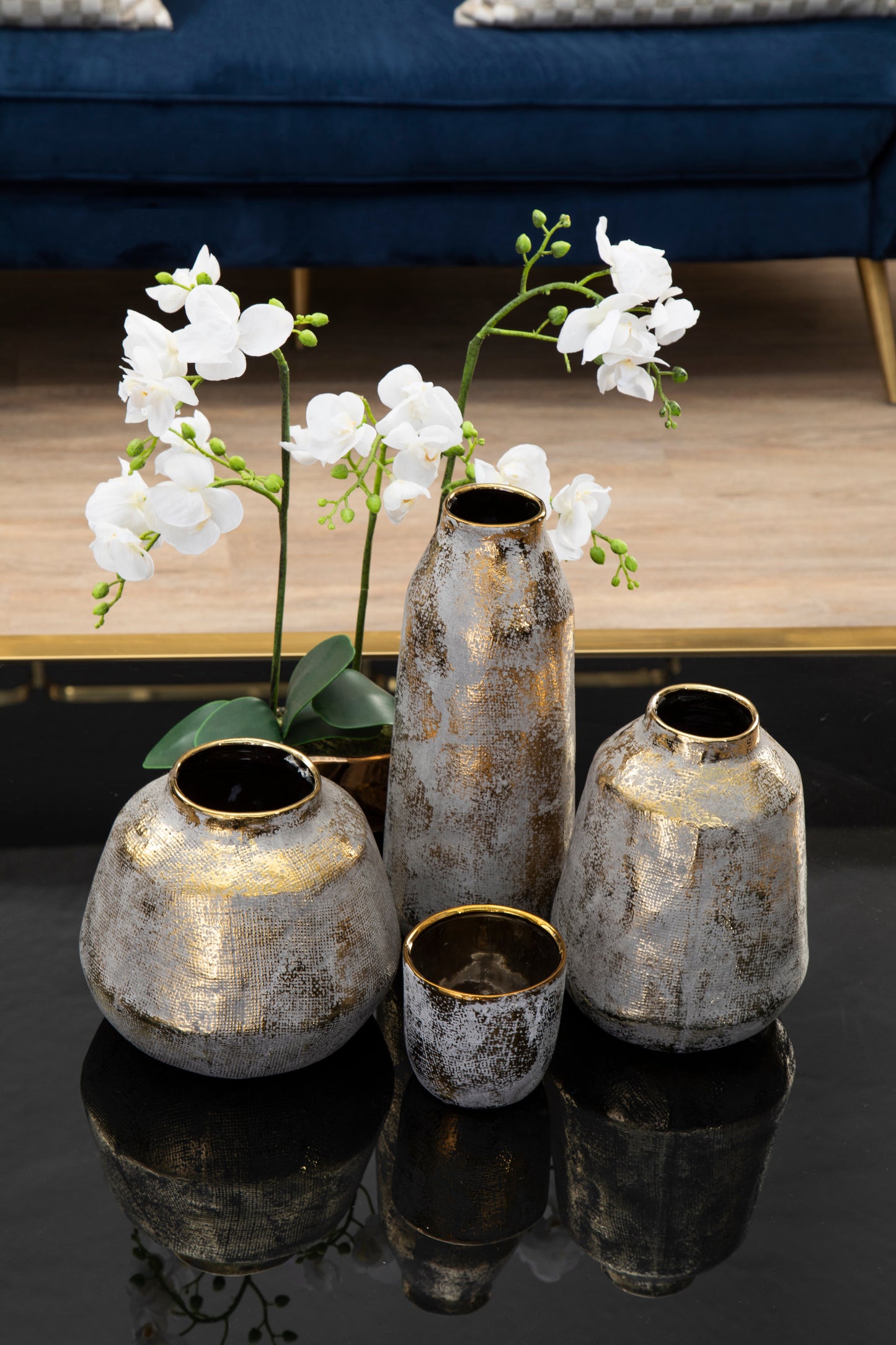 Maya Distressed Golden Vase