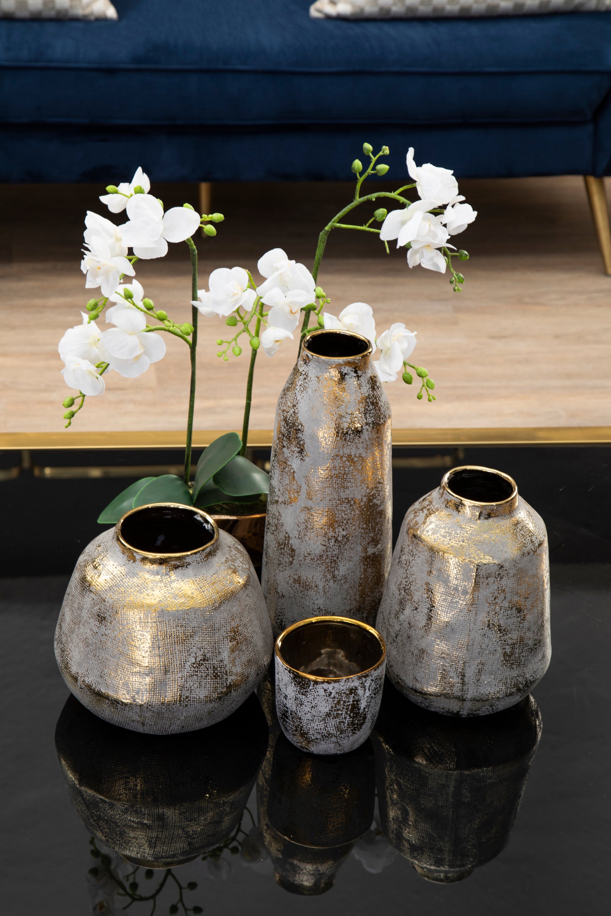Maya Distressed Golden Vase