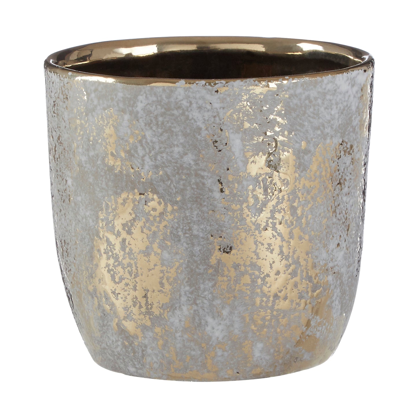 Cora Gold & Grey Ceramic Pot
