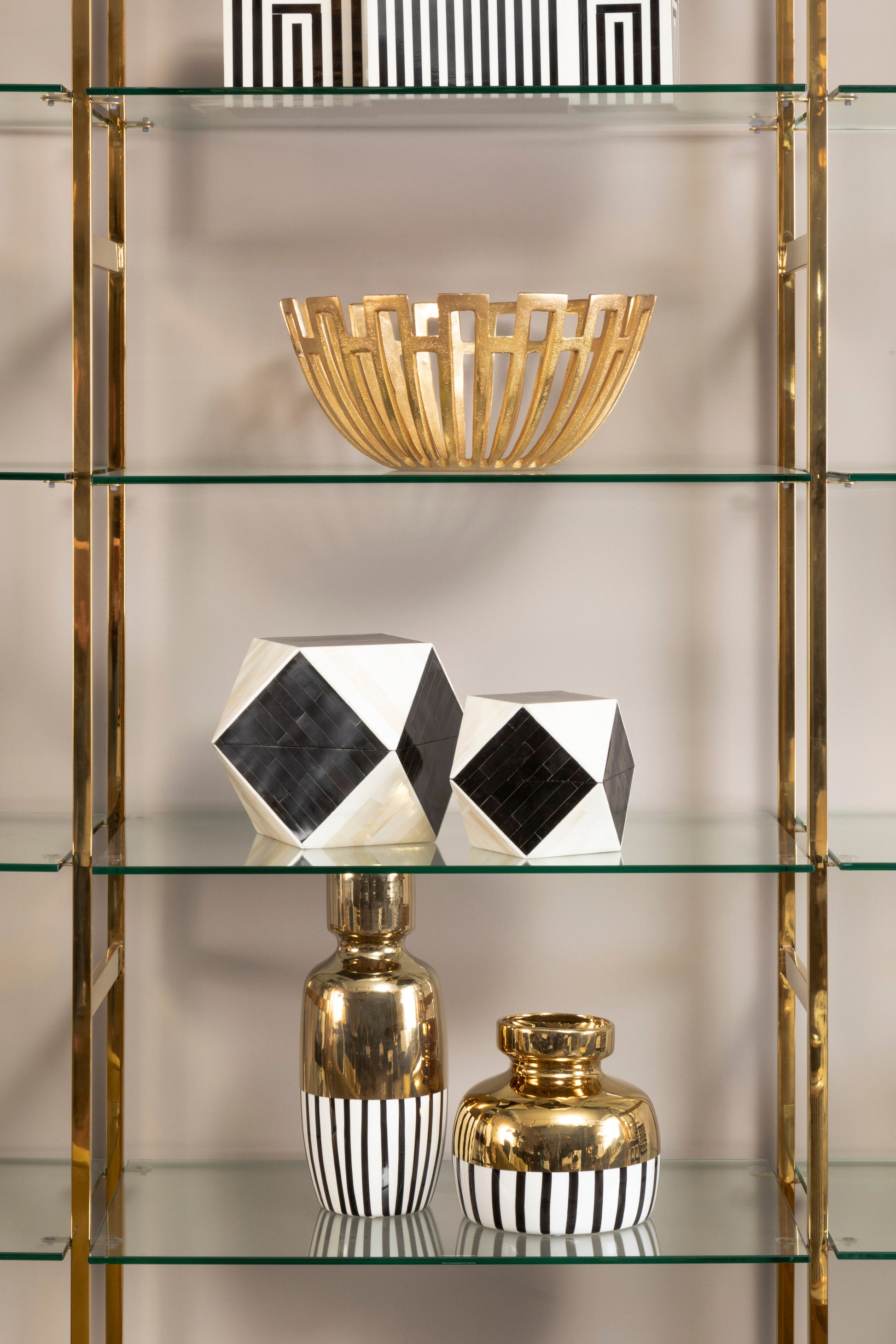 Imogen Golden Contemporary Vase