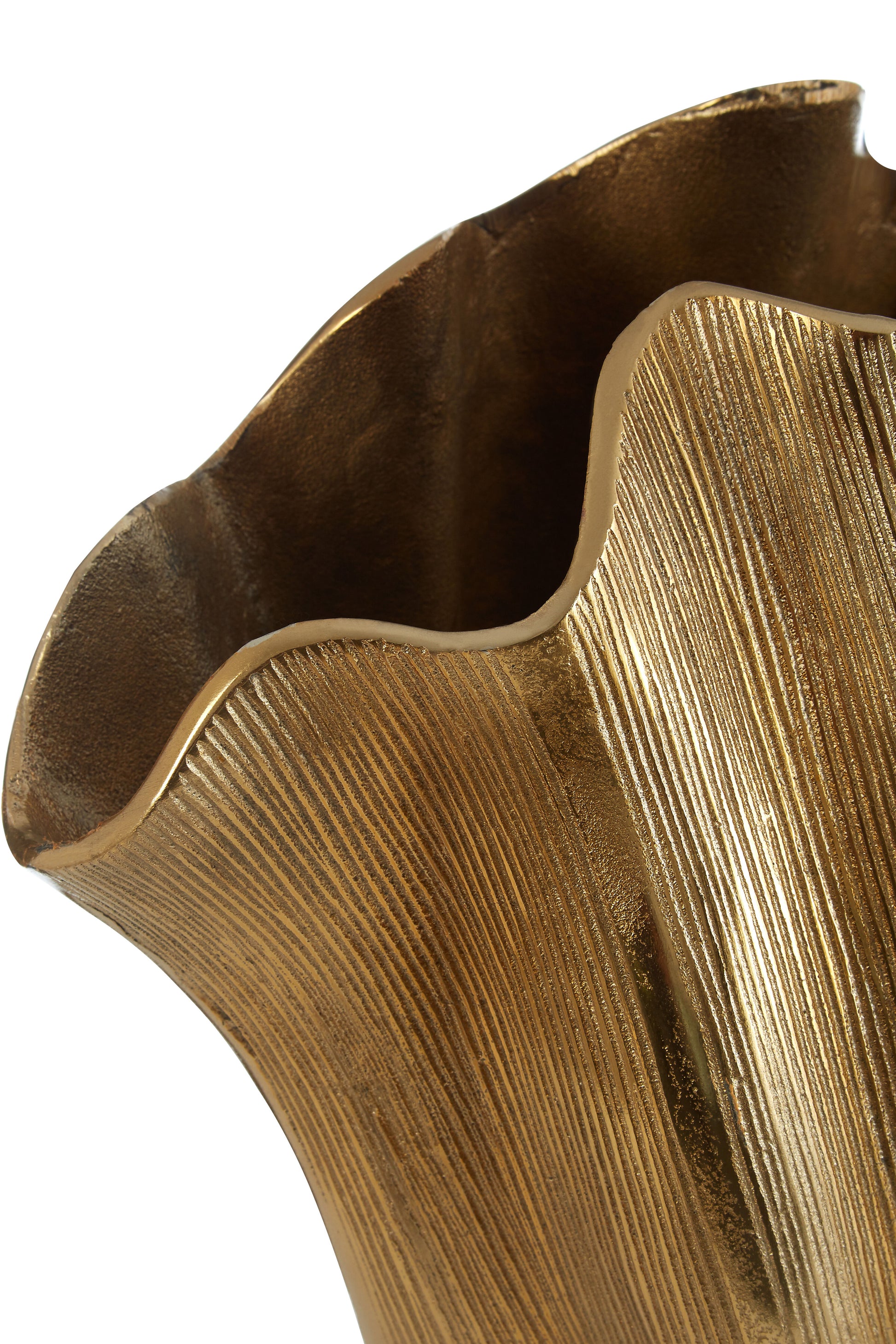 Penelope Golden Fluted Vase