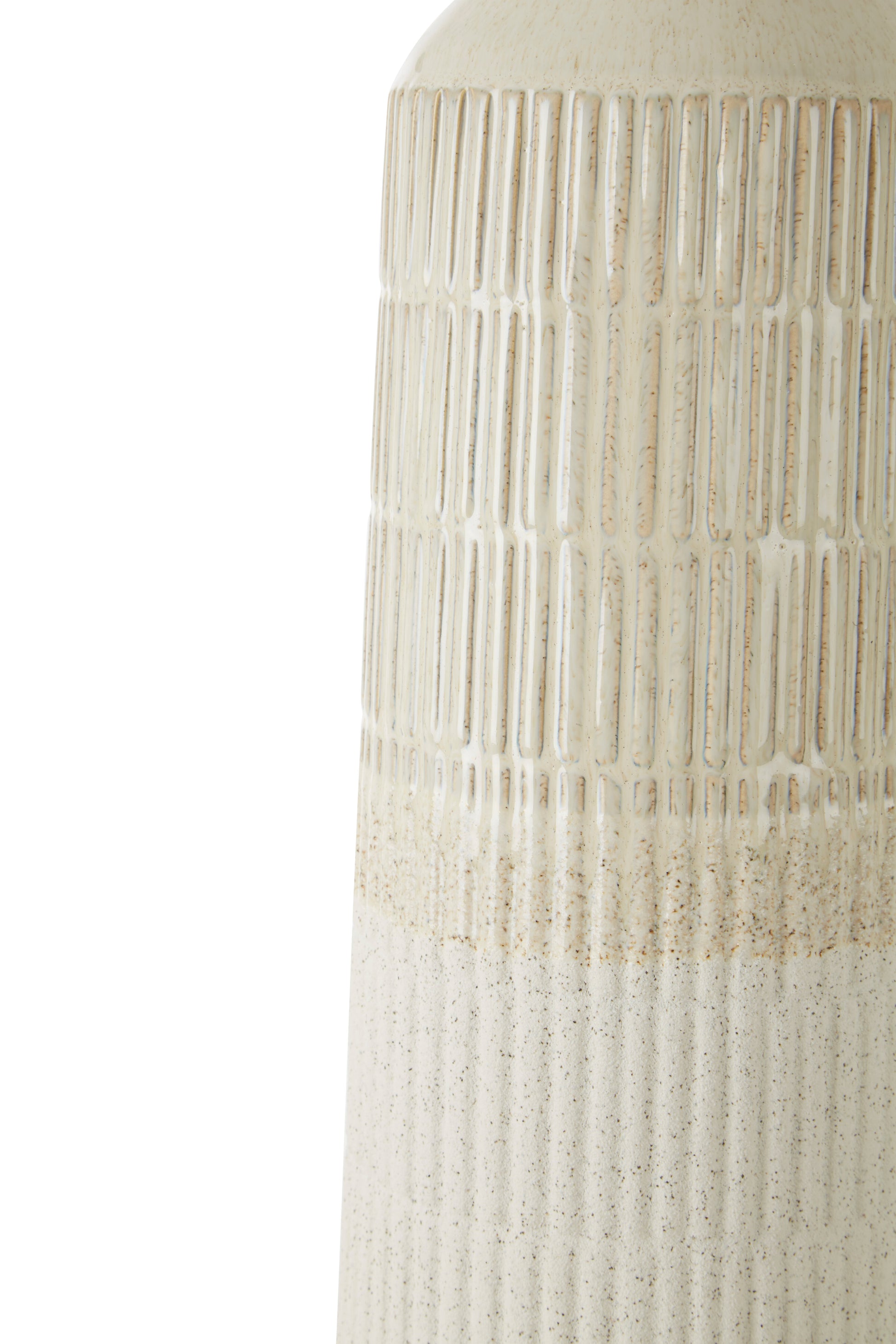 Stella White Embossed Stoneware Vase