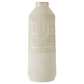 Stella White Embossed Stoneware Vase
