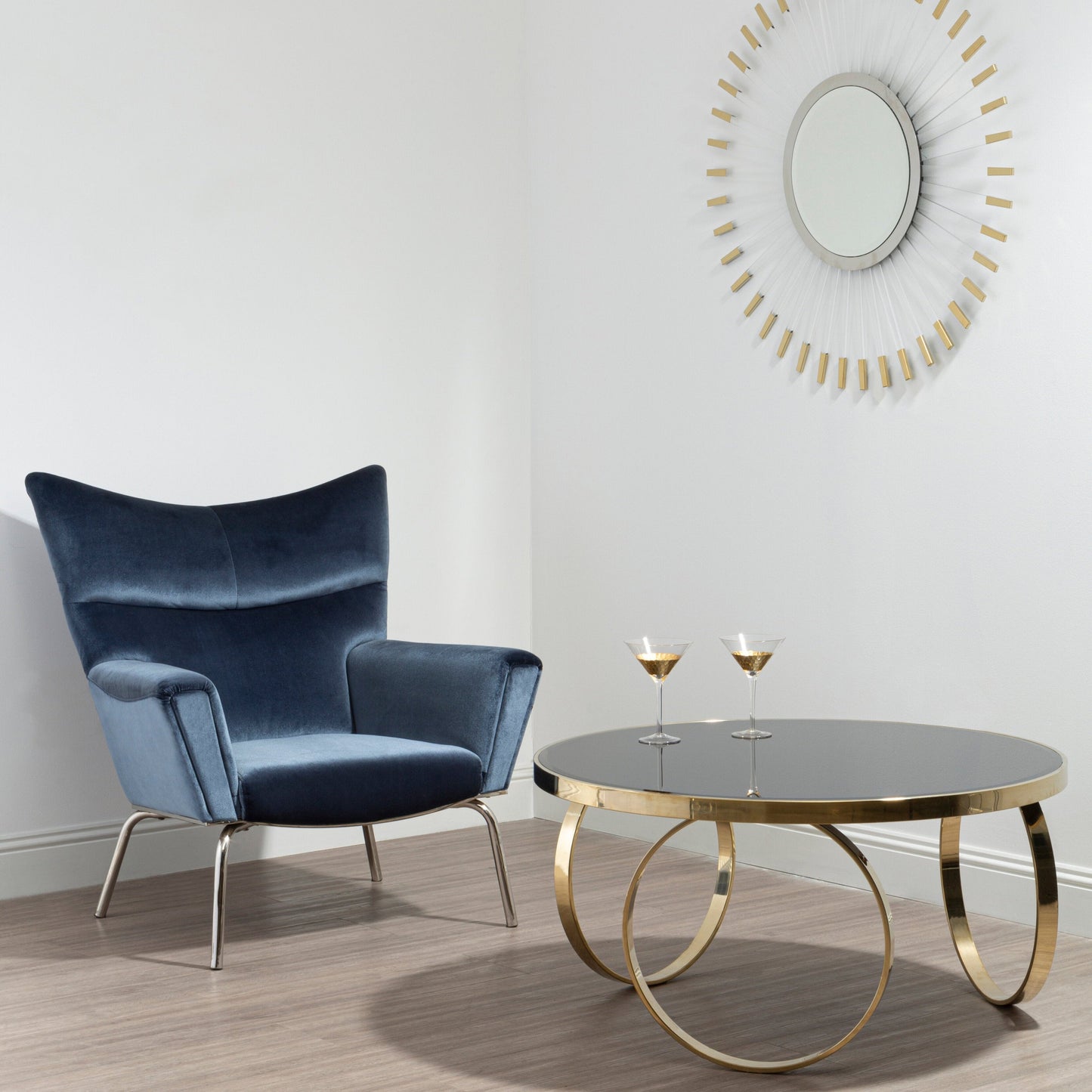 Elwood Black & Golden Coffee Table