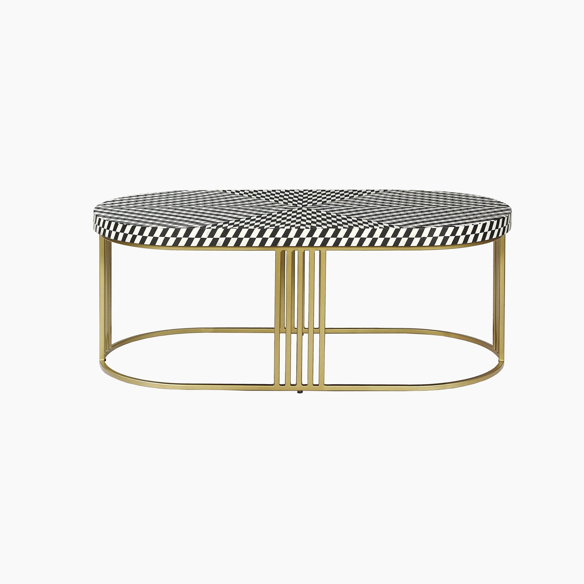 Reverie Bone Inlay Oval Coffee Table