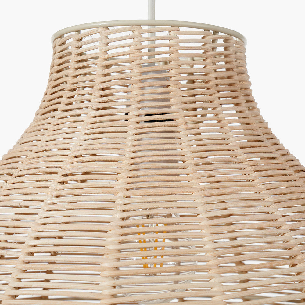 Caswell Natural Rattan Cloche Pendant