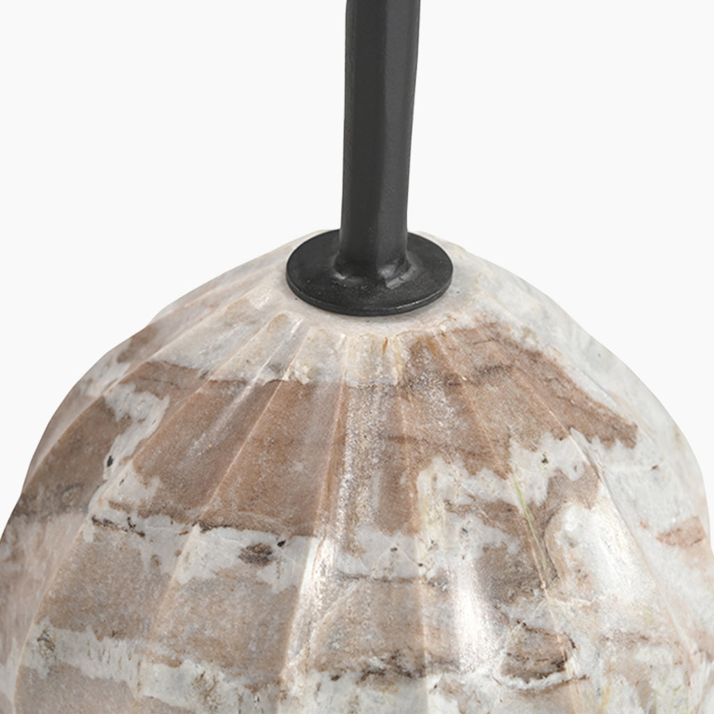 Arno 2X Marble & Iron Side Tables