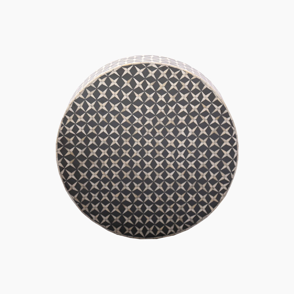 Mosaic Bone Inlay Round  Coffee Table