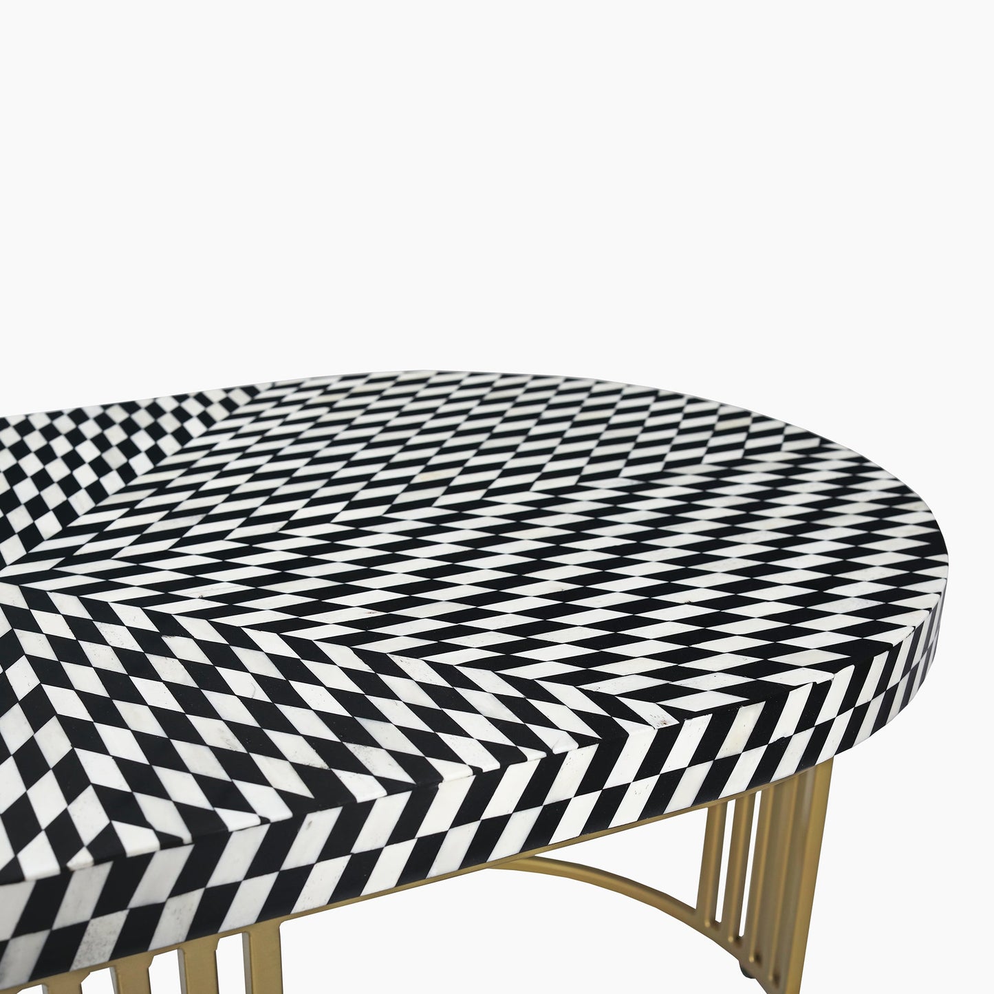 Reverie Bone Inlay Oval Coffee Table