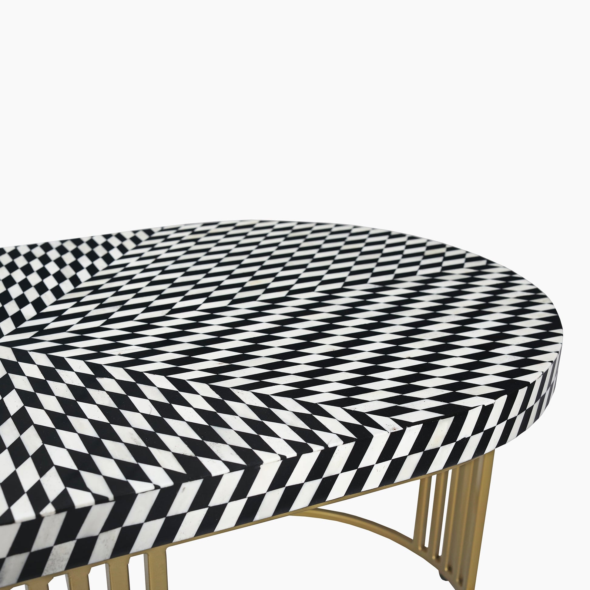 Reverie Bone Inlay Oval Coffee Table