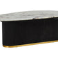 Rhythm Marble Oval Coffee Table
