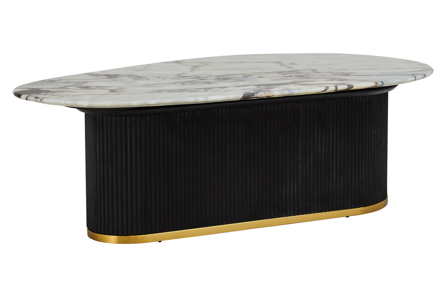 Rhythm Marble Oval Coffee Table