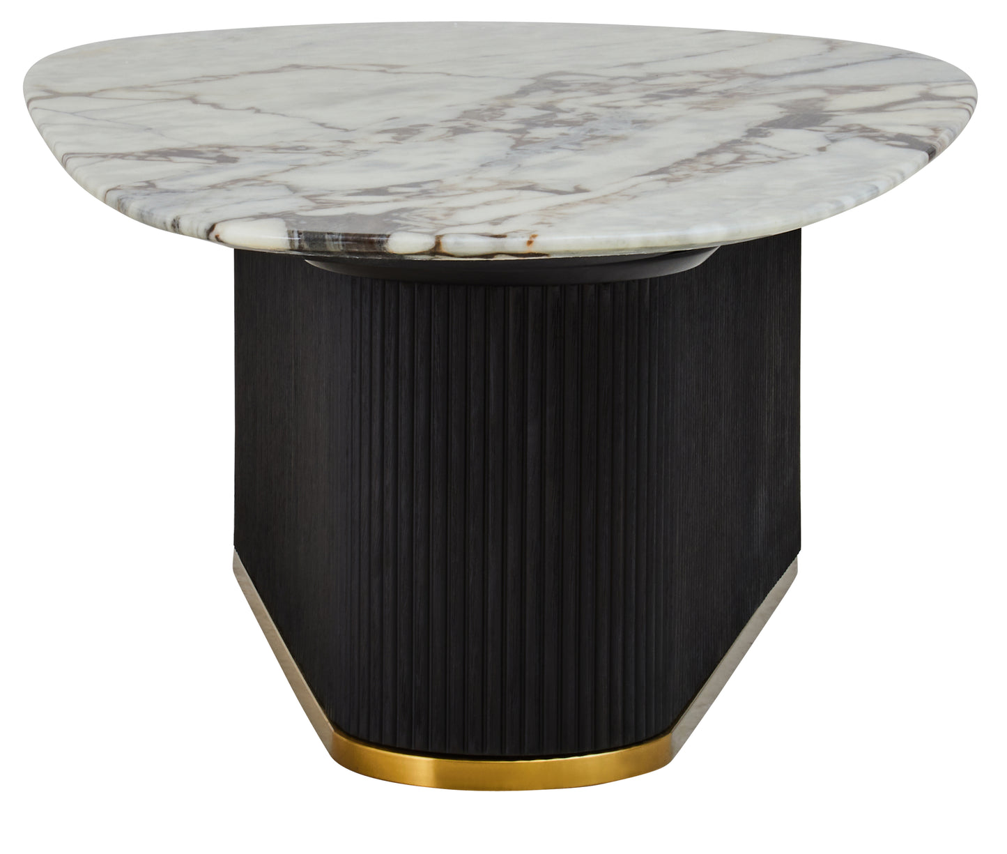 Rhythm Marble Oval Coffee Table