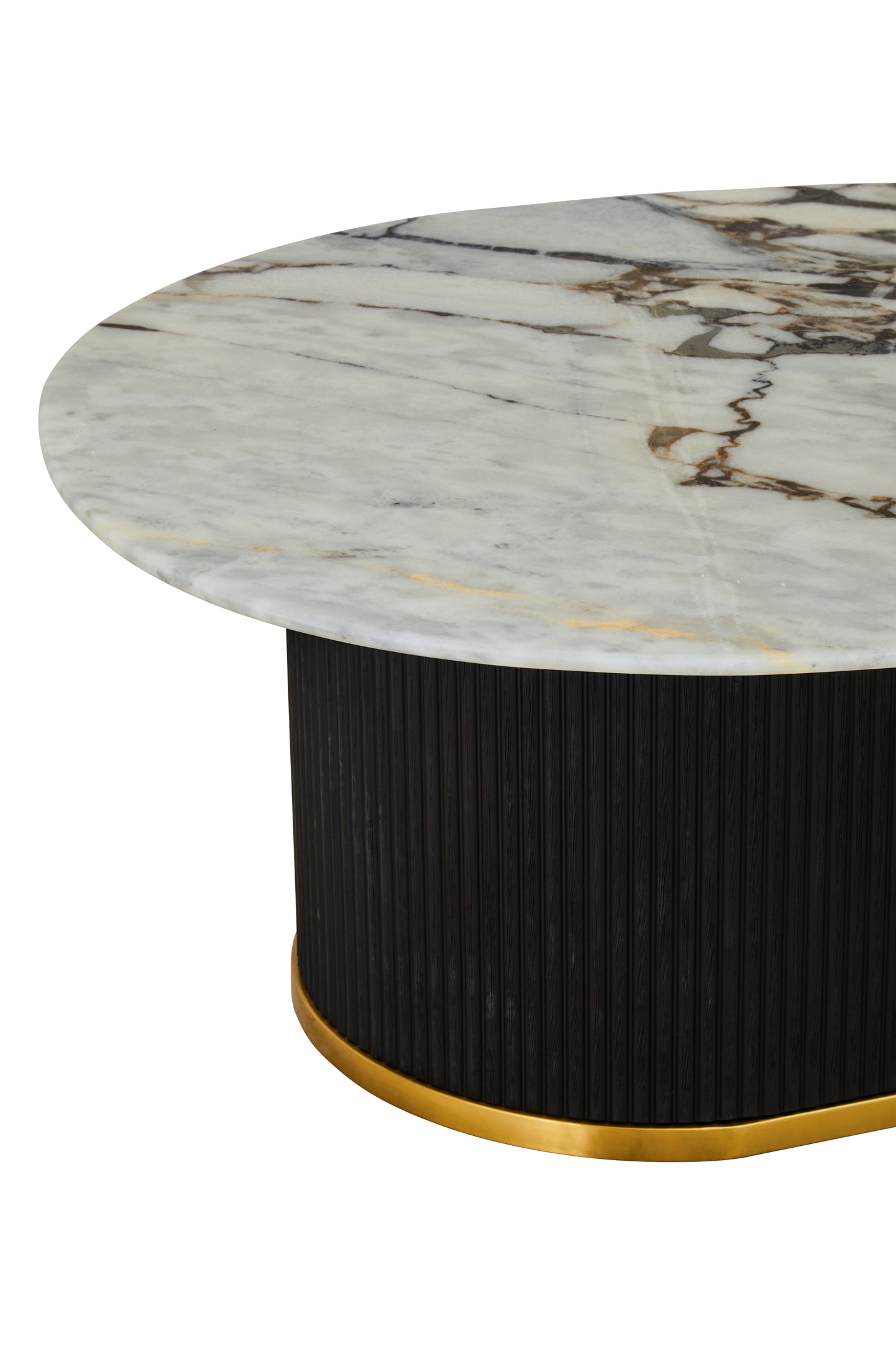Rhythm Marble Oval Coffee Table
