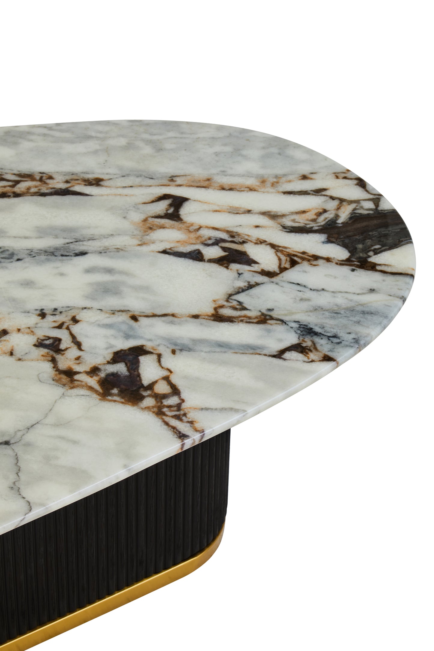 Rhythm Marble Oval Coffee Table