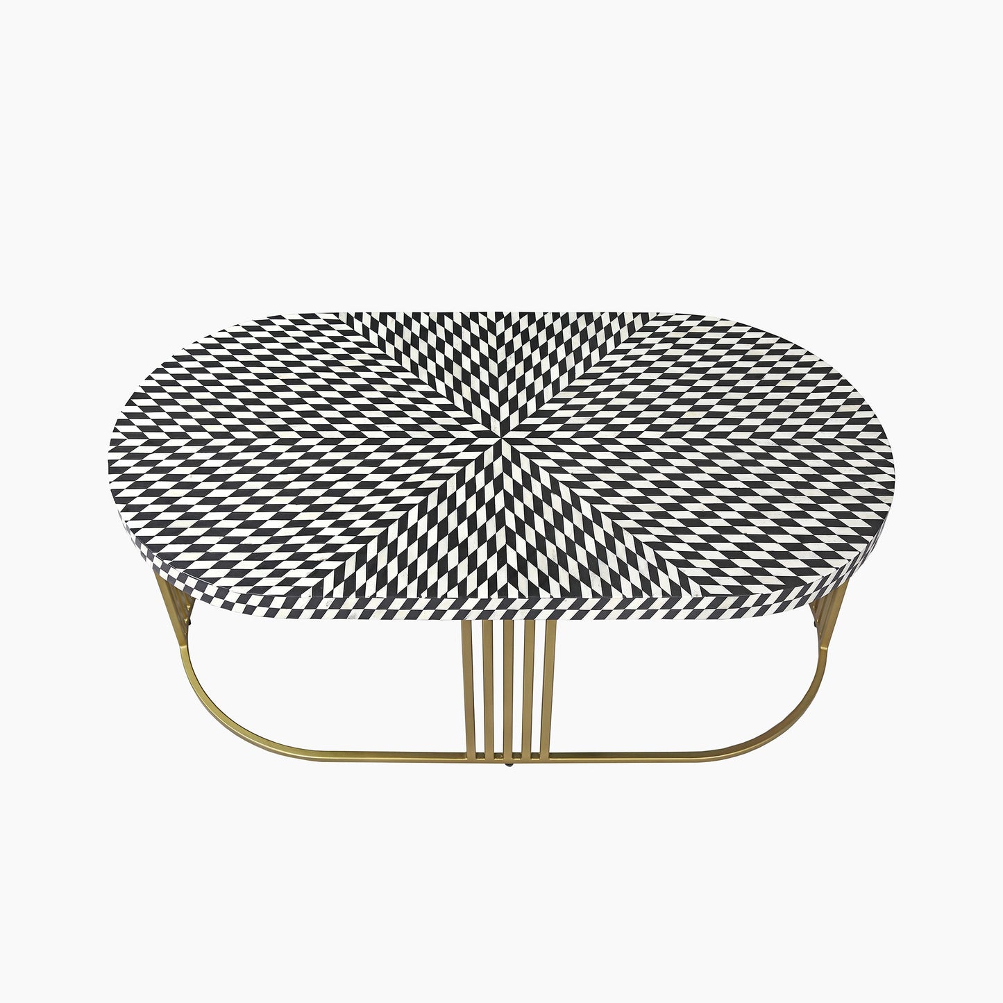 Reverie Bone Inlay Oval Coffee Table