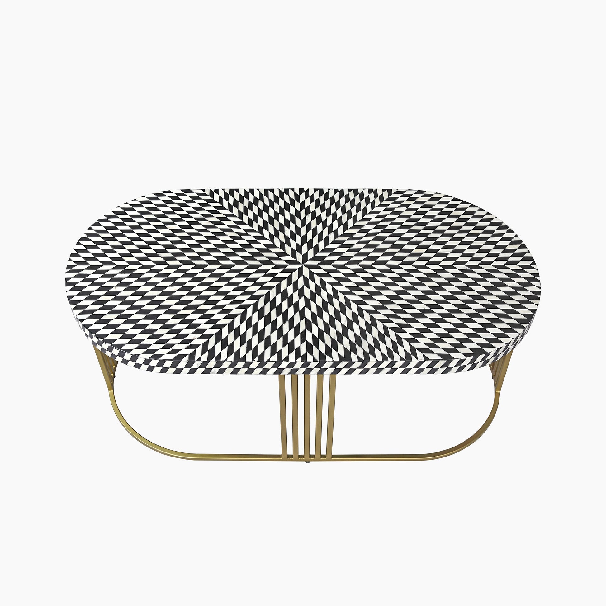 Reverie Bone Inlay Oval Coffee Table