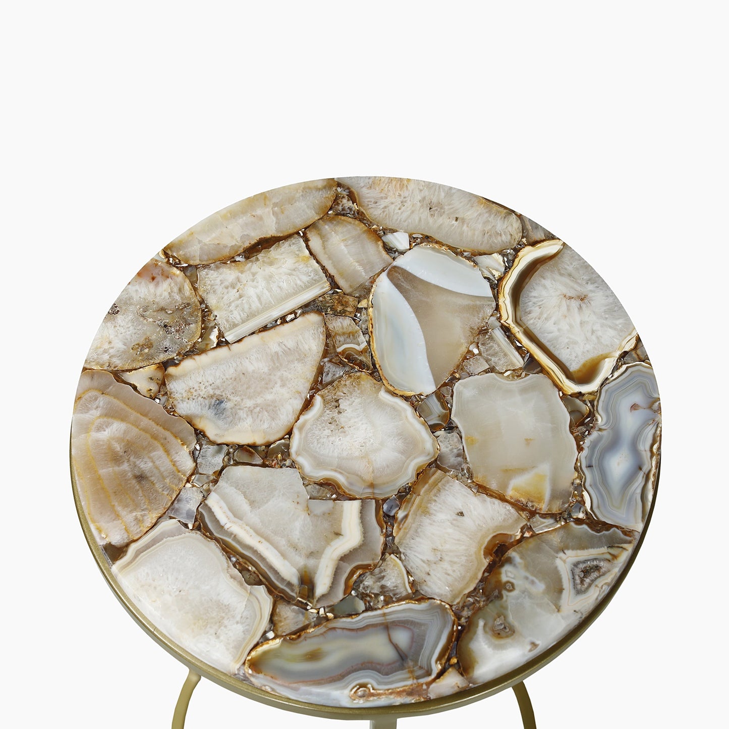 Perry Stone Top Contemporary Side Table