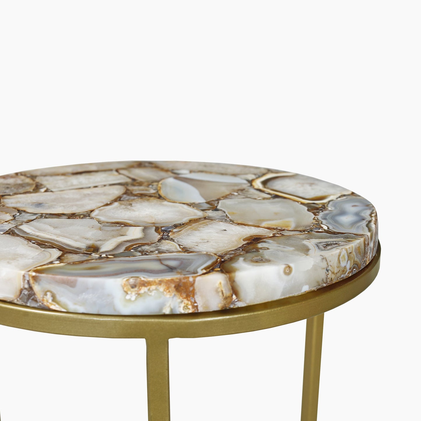 Perry Stone Top Contemporary Side Table