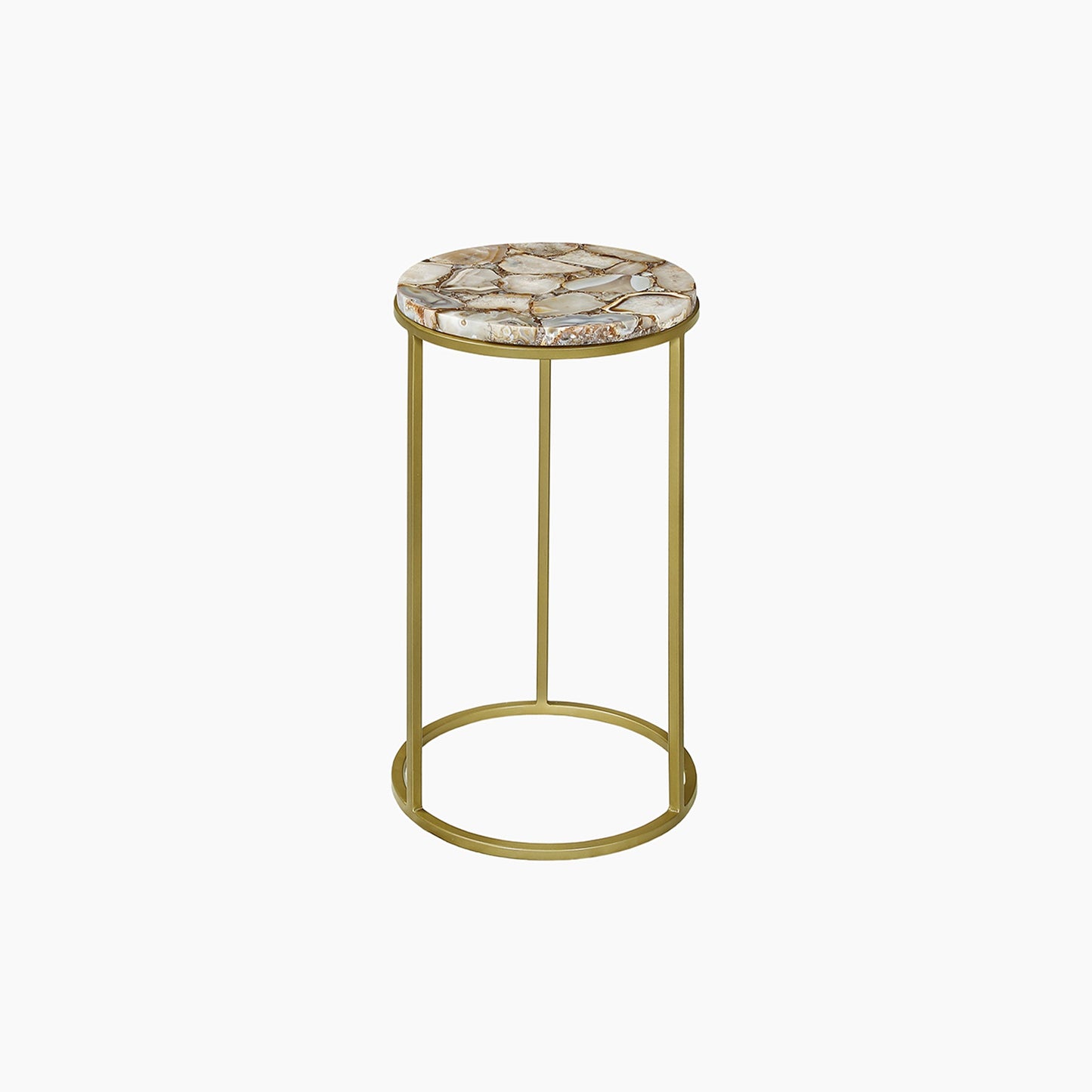 Perry Stone Top Contemporary Side Table