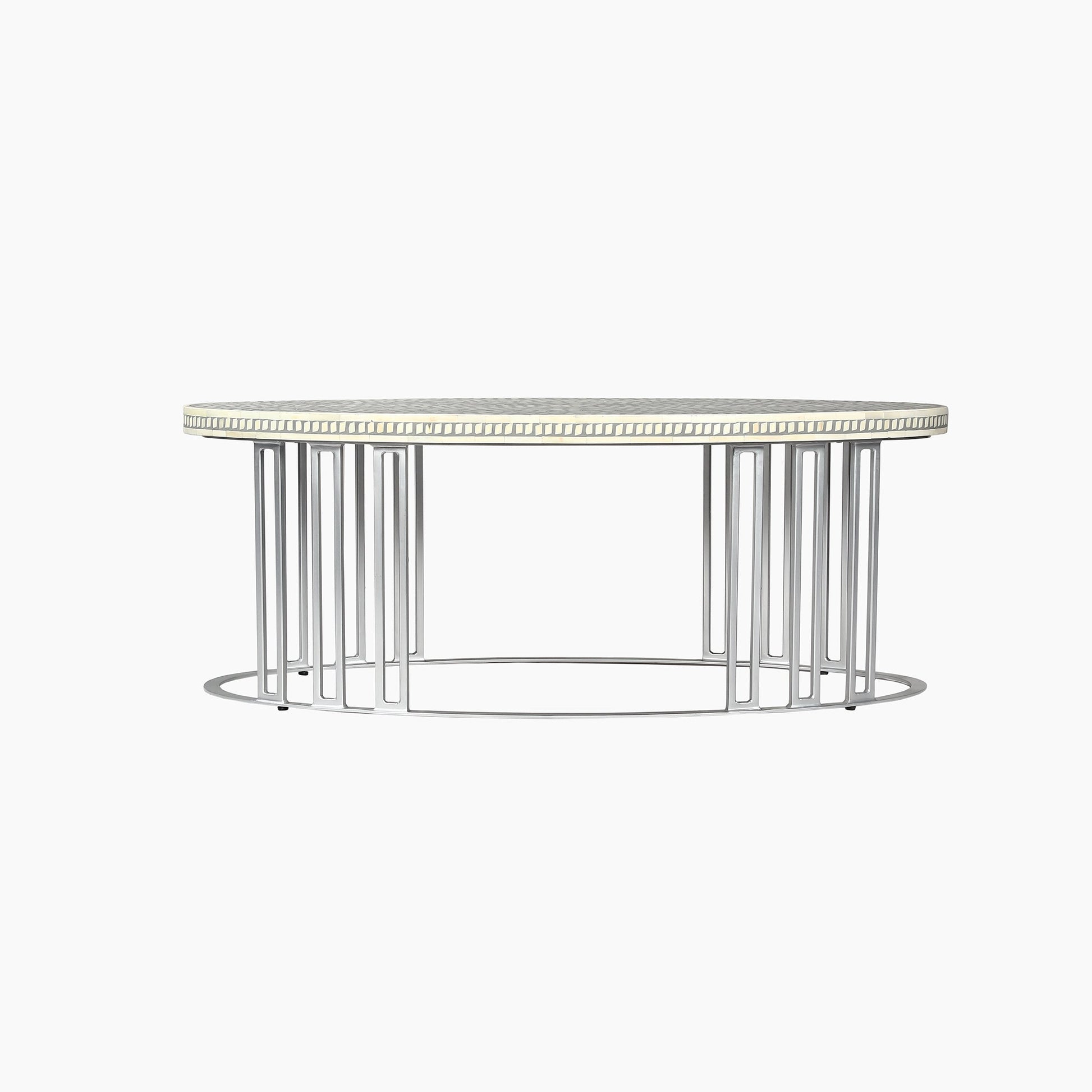 Equilibrium Bone Inlay Round Coffee Table