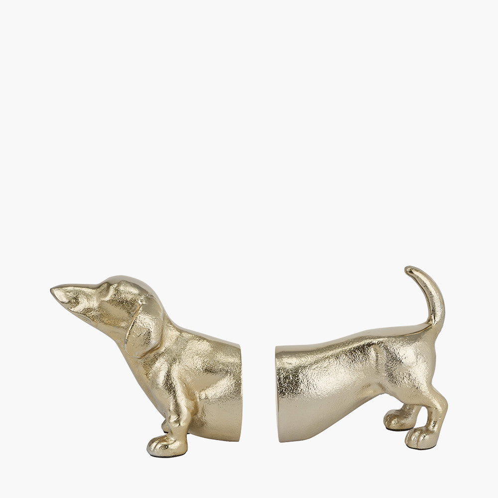 Gold Dog bookends