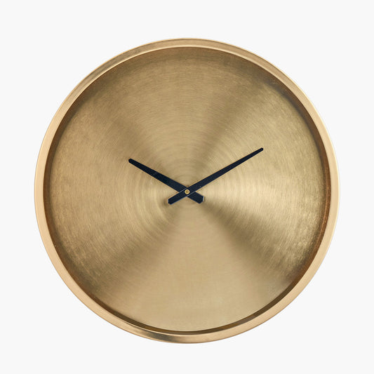 Brushed Antique Brass Round Wall Clock 50cm
