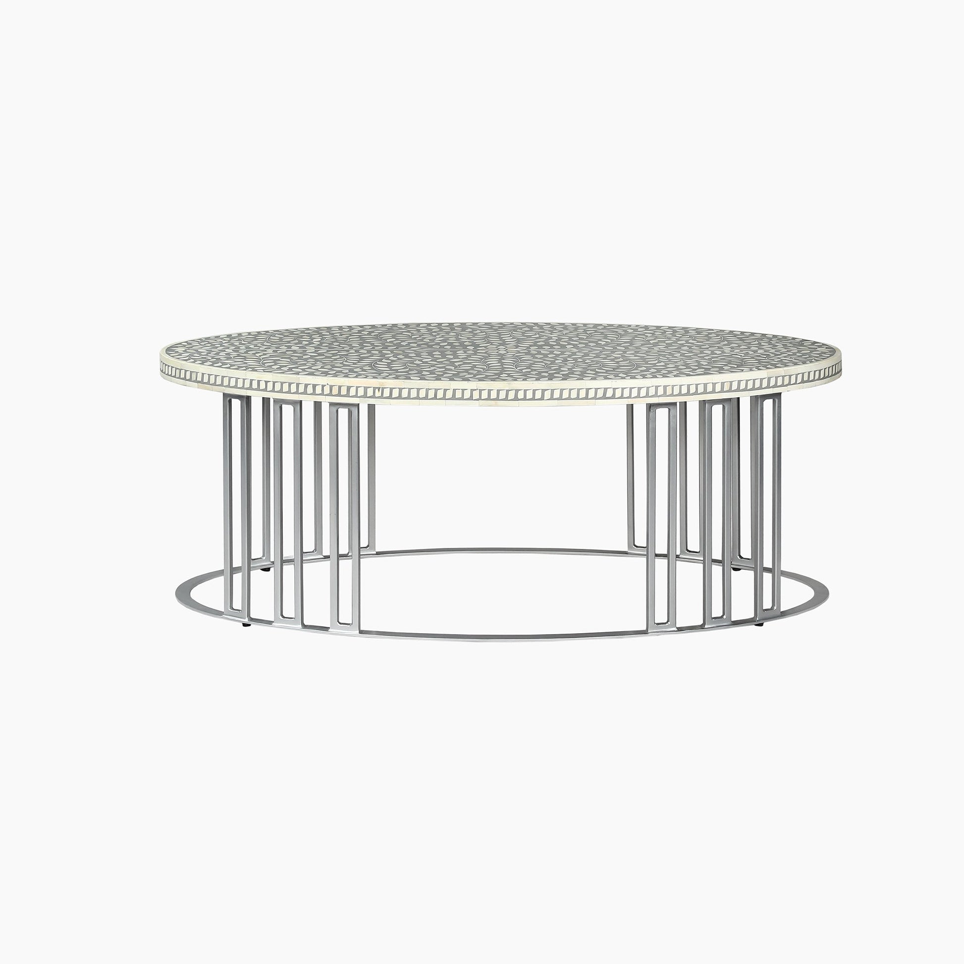 Equilibrium Bone Inlay Round Coffee Table