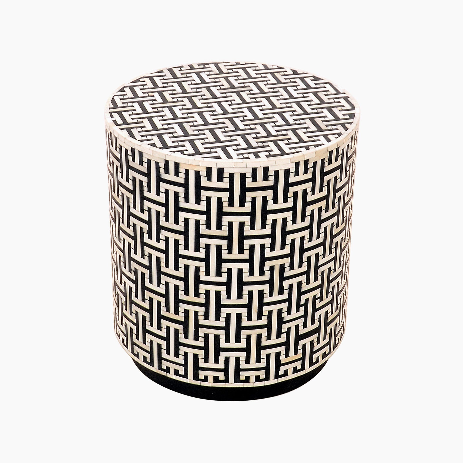Indus Bone Inlay Round Side Table