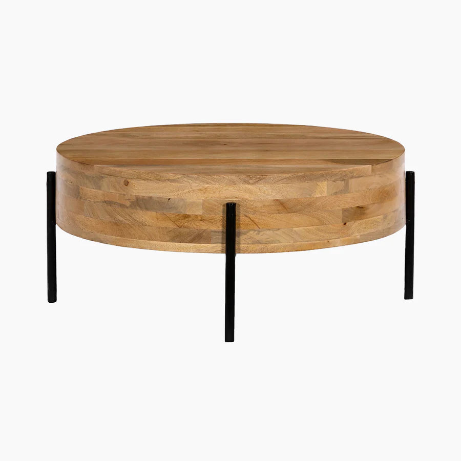 Adler Wooden Round Coffee Table