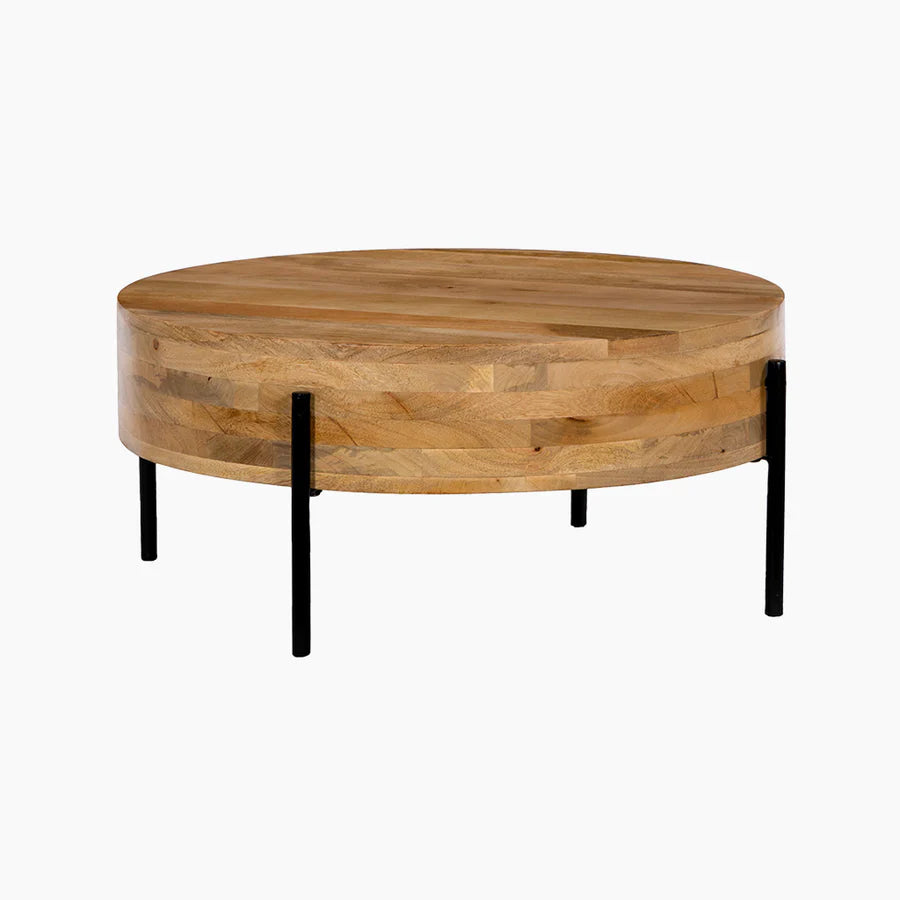Adler Wooden Round Coffee Table