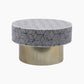 Crescent Bone Inlay Round Coffee Table
