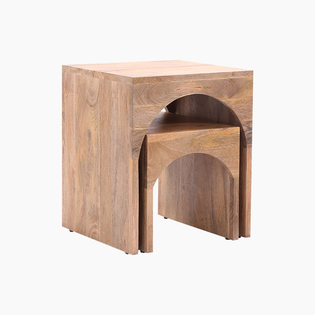 Atley 2X Chic Wooden Side Tables