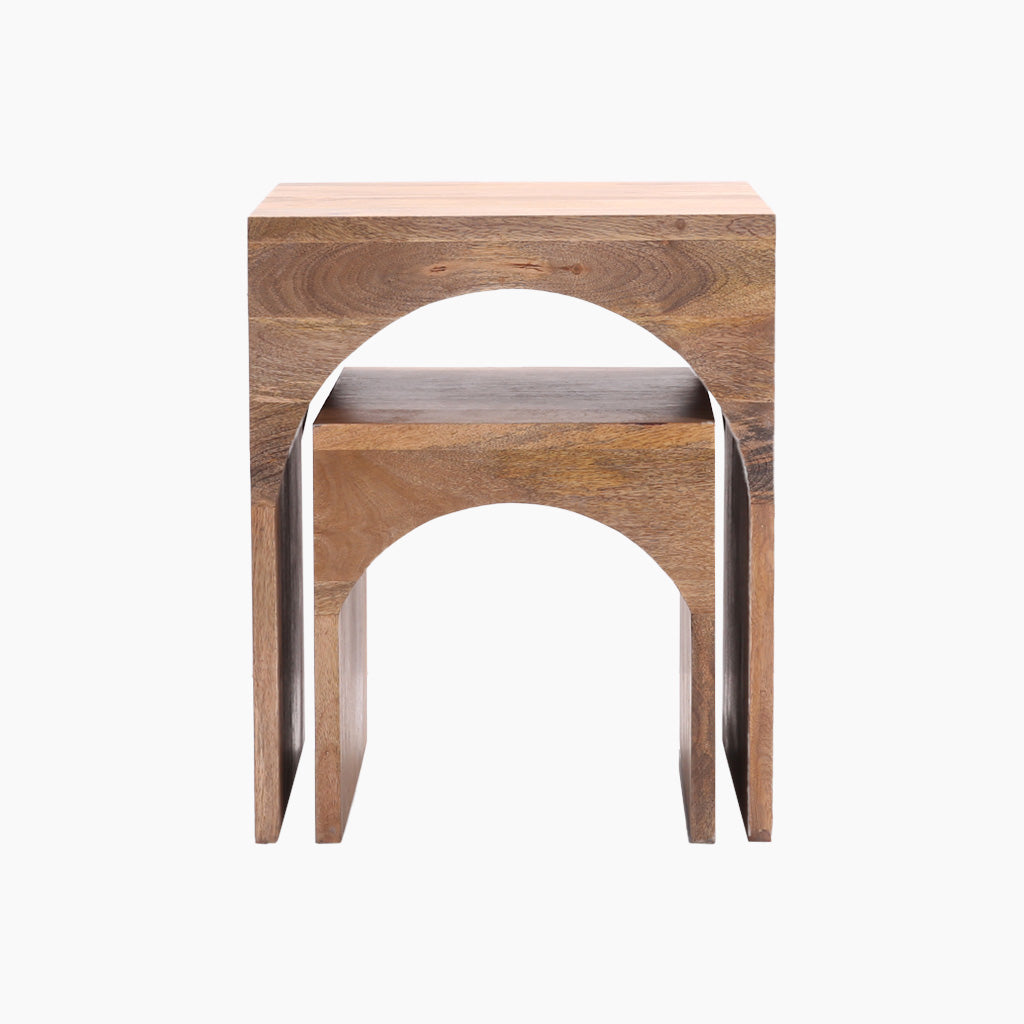 Atley 2X Chic Wooden Side Tables