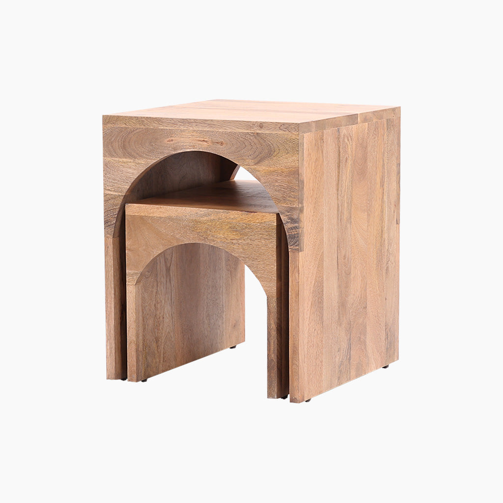 Atley 2X Chic Wooden Side Tables