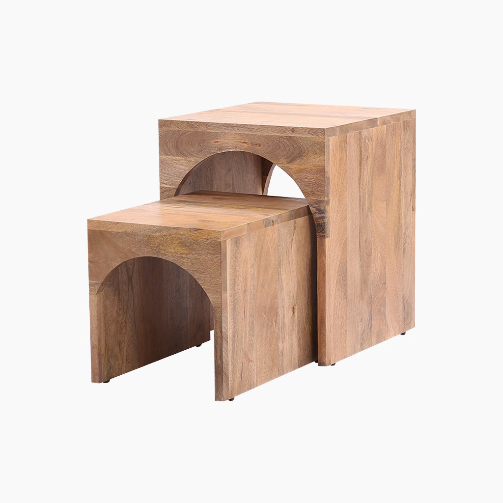 Atley 2X Chic Wooden Side Tables