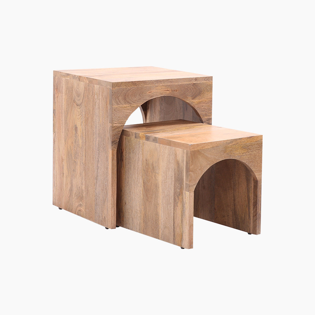 Atley 2X Chic Wooden Side Tables