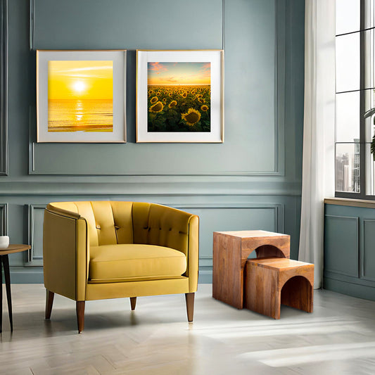 Atley 2X Chic Wooden Side Tables