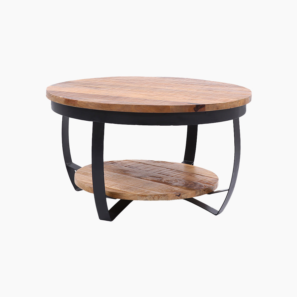 Ennis Wooden Round Coffee Table