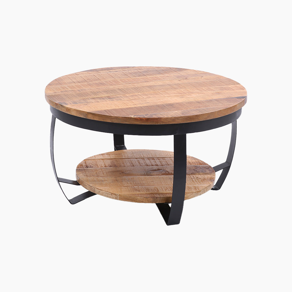 Ennis Wooden Round Coffee Table