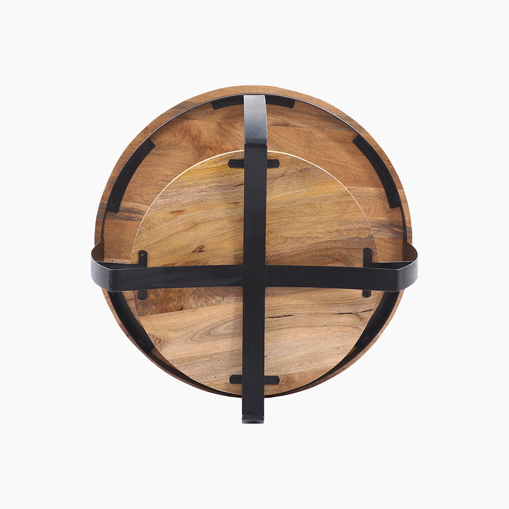 Ennis Wooden Round Coffee Table