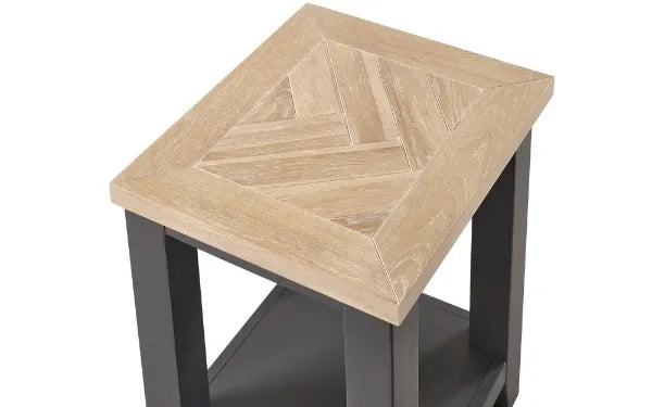 Lassen Oak & Grey Side Table