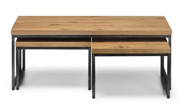 Mikeno Oak Nesting Coffee Tables