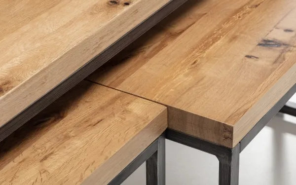 Mikeno Oak Nesting Coffee Tables
