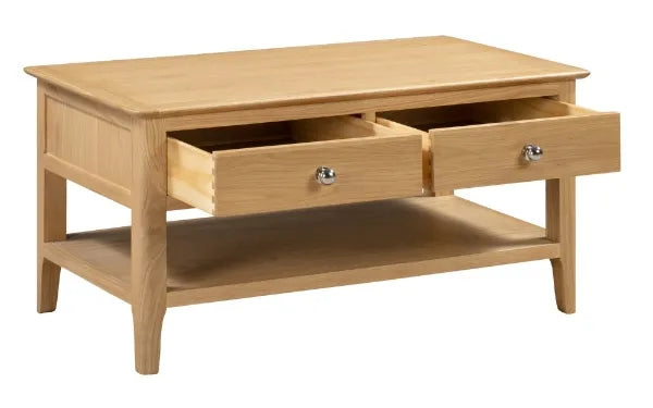 Elgon Oak Coffee Table With Storage