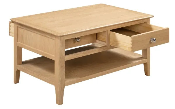Elgon Oak Coffee Table With Storage