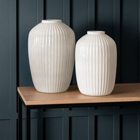 Large White Ceramic Vase