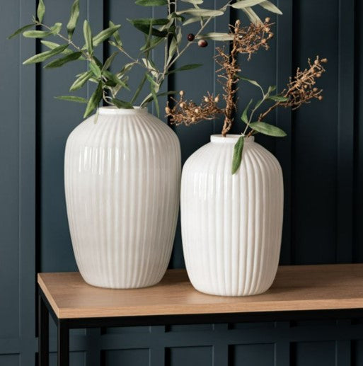 Large White Ceramic Vase