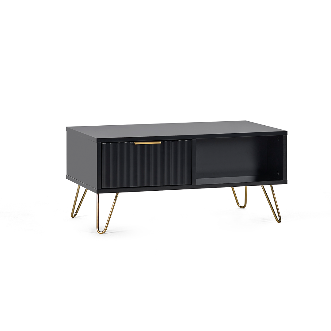 Helicon Black & Golden Coffee Table