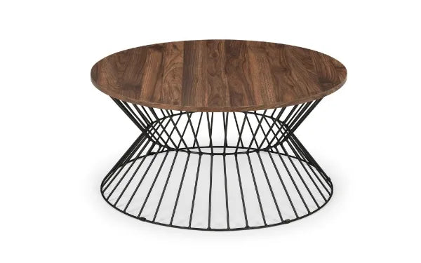Kamet Walnut Round Coffee Table